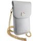 5. Hello Kitty Leather Metal Logo Chain bag - silver