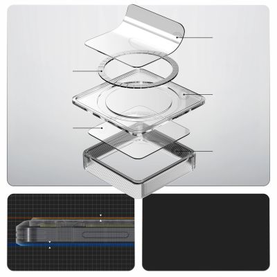 19. Spigen Ultra Hybrid Mag MagSafe Case for Samsung Galaxy S26+ Zero One - Clear and White