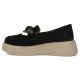 3. Women's leather suede platform shoes, black Filippo DP8293