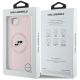 8. Karl Lagerfeld Silicone Karl&Choupette Heads MagSafe iPhone 16e Case - Pink