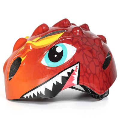 3. Wozinsky Children's Bicycle Helmet, Dragon Pattern, Lightweight, S - Red