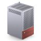 5. Jonsbo T6 Mini-Tower PC Case, Mini-ITX, Tempered Glass, Wood - Silver