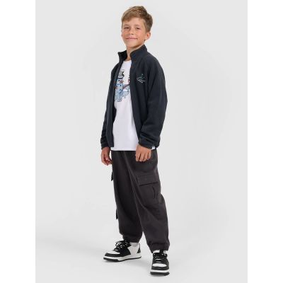 3. 4FWarm fleece with stand-up collar for boys 4F 4FJRAW25TFLEM438-31S