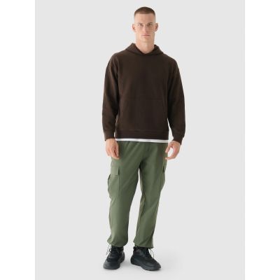 5. Men's sweatshirt with hood, open, 4F 4FWAW24TSWSM1310-80S