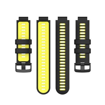 5. Silicone strap for Garmin G02 - black and yellow