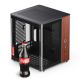 5. Jonsbo TK-0 PC Case, Mini-Tower, Mini-ITX, Tempered Glass, Wood - black