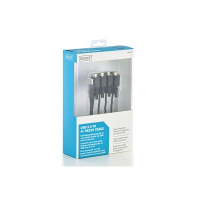 8. DIGITUS DA-70159 adapter (USB M - 4x RS-232 M; 1.5m; black)