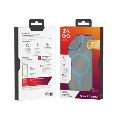 9. ZAGG Santa Cruz Snap - protective case for iPhone 16e / 15 / 14 / 13 compatible with MagSafe (blue)