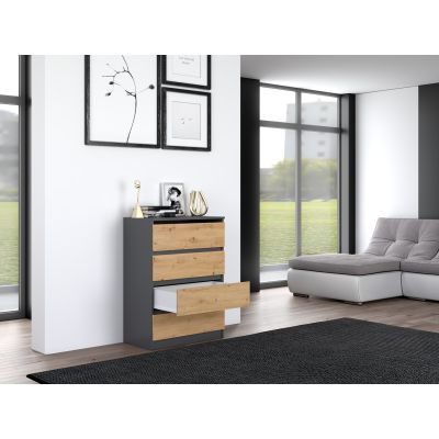 3. Chest of drawers M4 70x40xH97 anthracite/artisan