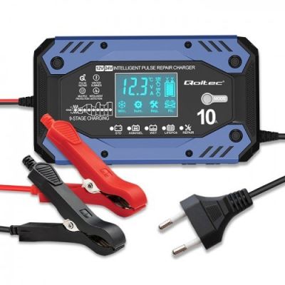 28. QOLTEC STD AGM GEL LIFEPO4 BATTERY CHARGER | RECTIFIER WITH REPAIR FUNCTION | 12-24V | 10A | LCD | 9-STEP CHARGING