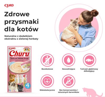 2. CHURU Tuna and Salmon Treat for Cats 4x14g