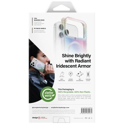 7. Uniq Iridescia Case for iPhone 17 Pro Max Magclick Charging - Multicolor