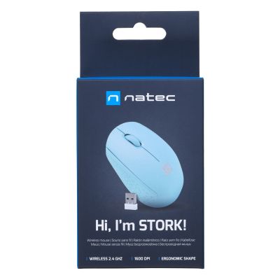8. NATEC WIRELESS MOUSE STORK 1600DPI BLUE NMY-2001