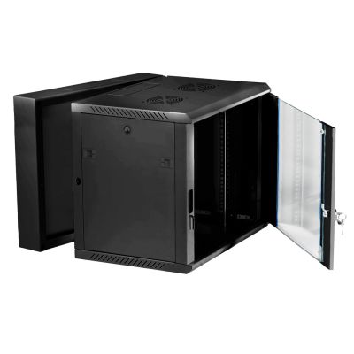 11. Extralink - 19" 12U 600x600 AZH Black Wall Mounted Cabinet