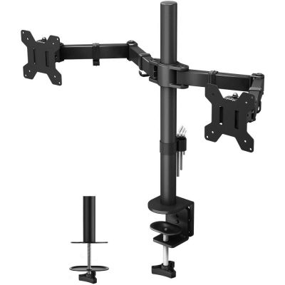 TECHLY DOUBLE DESK ARM 2X LED/LCD 13-27 CA