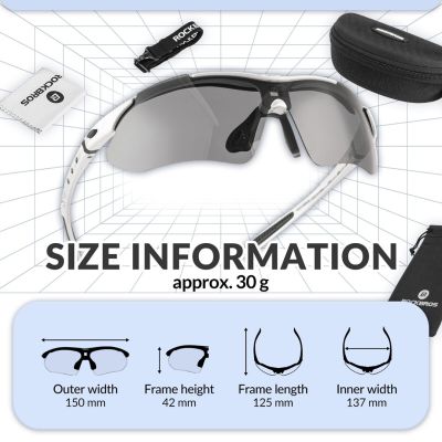 3. Rockbros sports glasses 0089 silver polarized