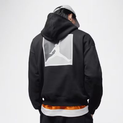 2. Air Jordan Brooklyn Fleece Graphic Pullover Hoodie Black - HV0544-010