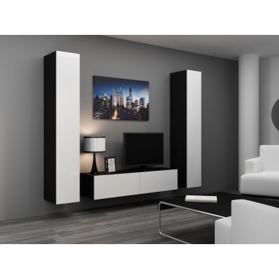 3. TV cabinet VIGO '140' 30/140/40 black/white gloss