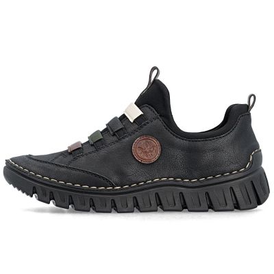 3. Rieker 57550-00 comfortable slip-on women's shoes in black