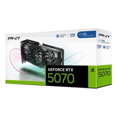9. PNY GeForce RTX 5070 Overclocked Triple Fan 12GB Graphics Card