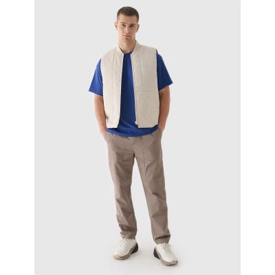 4. Men's down vest with stand-up collar 4F 4FRAW24TVESM171-12S