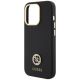 6. Guess Silicone Logo Strass 4G case for iPhone 15 Pro Max - black