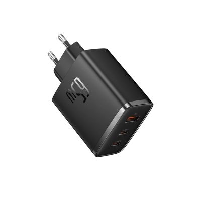 4. Baseus Cube Pro 65W GaN charger 2x USB-C USB-A - black