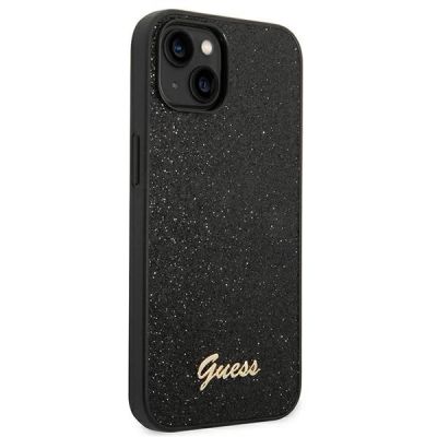 4. Guess Glitter Script Case for iPhone 14 Plus - Black