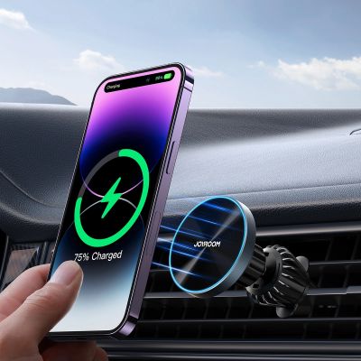 8. Joyroom Magnetic Car Holder Wireless Charger 15W for Air Vent Black (JR-ZS240 Pro)