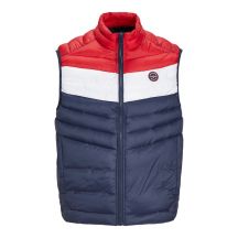 Jack&amp;Jones Jjespring Bodywarmer Collar Noos M 12258457NavyBlazerWHITE/TRUEREDBLOC