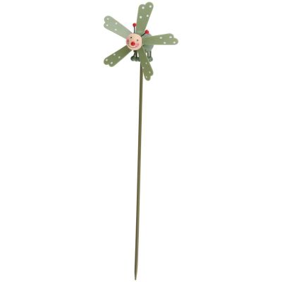 4. DECORATIVE LADYBUG ON A PEAK WITH A PINWHEEL, GREEN