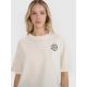 2. Women's oversize printed T-shirt 4F 4FWSS25TTSHF1993-11S
