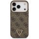 3. Guess 4G Triangle Logo MagSafe Case for iPhone 17 Pro - Brown and Gold