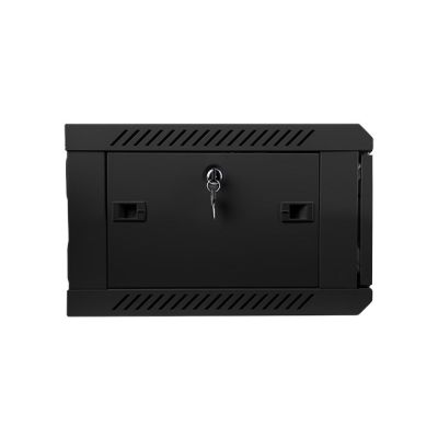 3. Lanberg WF01-6404-10B single-section cabinet (4U; 280mm / 600mm / 450mm; wall-mounted; Glass; 19''; black)