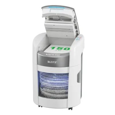 Leitz IQ Optimax AutoFeed 150 shredder, P4, 150 sheets, 15 l bin