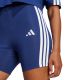 5. Women's adidas Essentials 3-Stripes High Waisted Biker Shorts Blue JE1225
