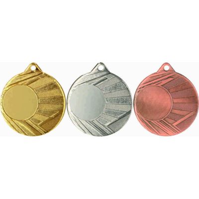 4. MEDAL WITH SPACE FOR A STICKER, GOLDEN, DIAMETER 50mm