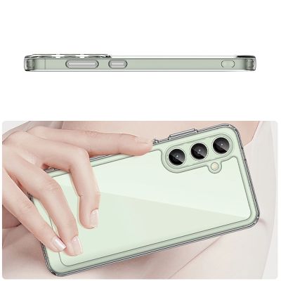 5. Outer Space Case with Gel Frame for Samsung Galaxy S24 FE - Transparent