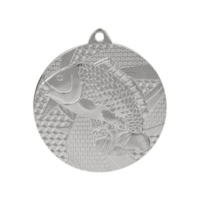 Silver medal - fishing - fish - steel medal