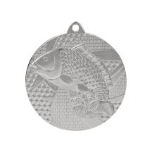 Silver medal - fishing - fish - steel medal