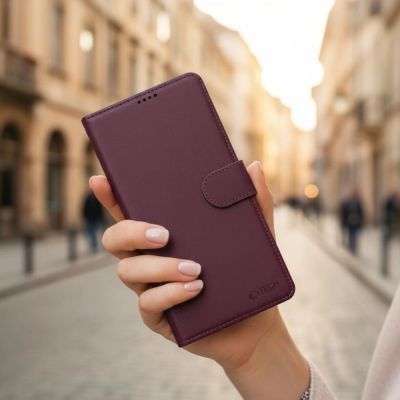 4. Tech-Protect Wallet Case for Samsung Galaxy A27 5G - Burgundy
