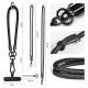 5. Neck and shoulder phone lanyard 120 cm with metal buckle - black