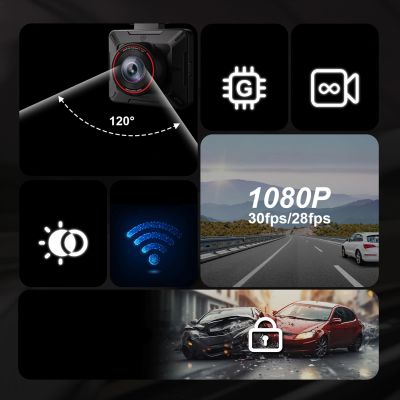 16. AKEEYO P1 car camera video recorder FullHD 30fps - black