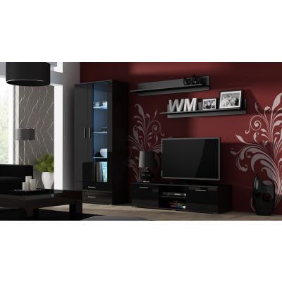 3. TV cabinet SOHO 140 black/gloss black