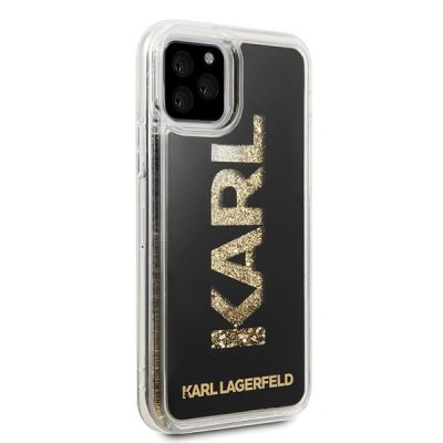 5. Karl Lagerfeld Karl Logo Glitter Case for iPhone 11 Pro - Black