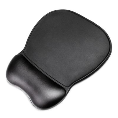 Ergonomic Mouse Pad and Wrist Rest Gel Eco Leather Large Anti-Slip - Black