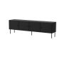 4-Door TV Cabinet PALAZZO BIS 201x40x60 cm, Matt Black