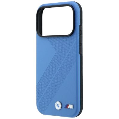 6. BMW M Tire Track Metal Logo MagSafe Case for iPhone 17 Pro / 18 Pro - Blue
