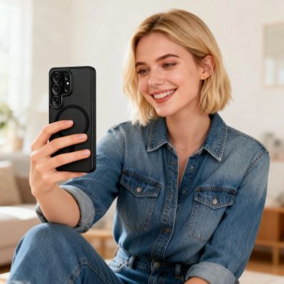 8. Tech-Protect Magmat MagSafe Case for Samsung Galaxy S26 Ultra - Transparent Black