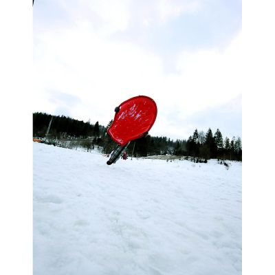 3. PLASTIC SNOW SLED SHELL RED R.M